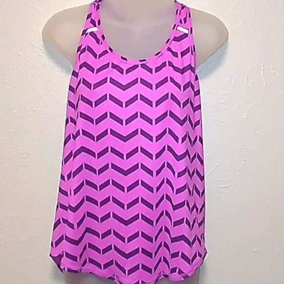 Lucy Purple Chevron Racerback Tank Top - Picture 4 of 6
